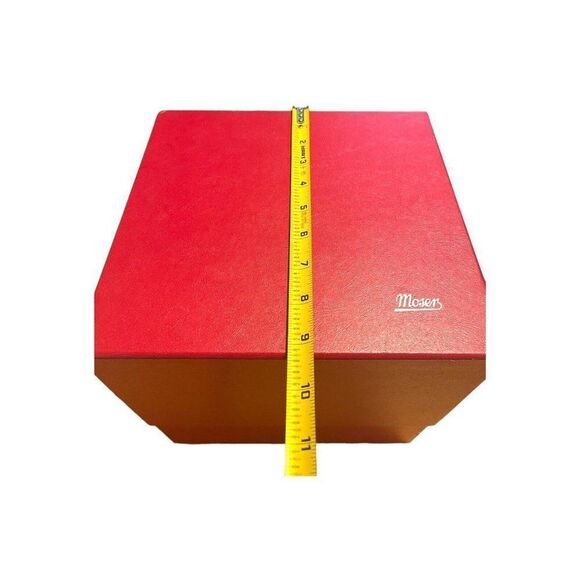 Moser Large Red Decanter Pebbles Empty Box Insert Storage 10”x9.25”x9.75” Gift - Picture 9 of 10